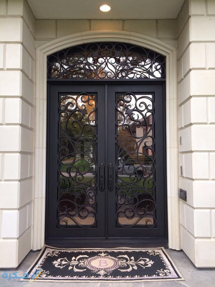 صور ديكورات ابواب ومداخل منازل 2026 احدث ابواب البيوت 4 ابواب حديد 160
