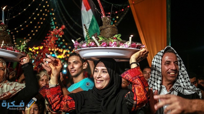 مظاهر الاحتفال بيوم التراث الفلسطينى