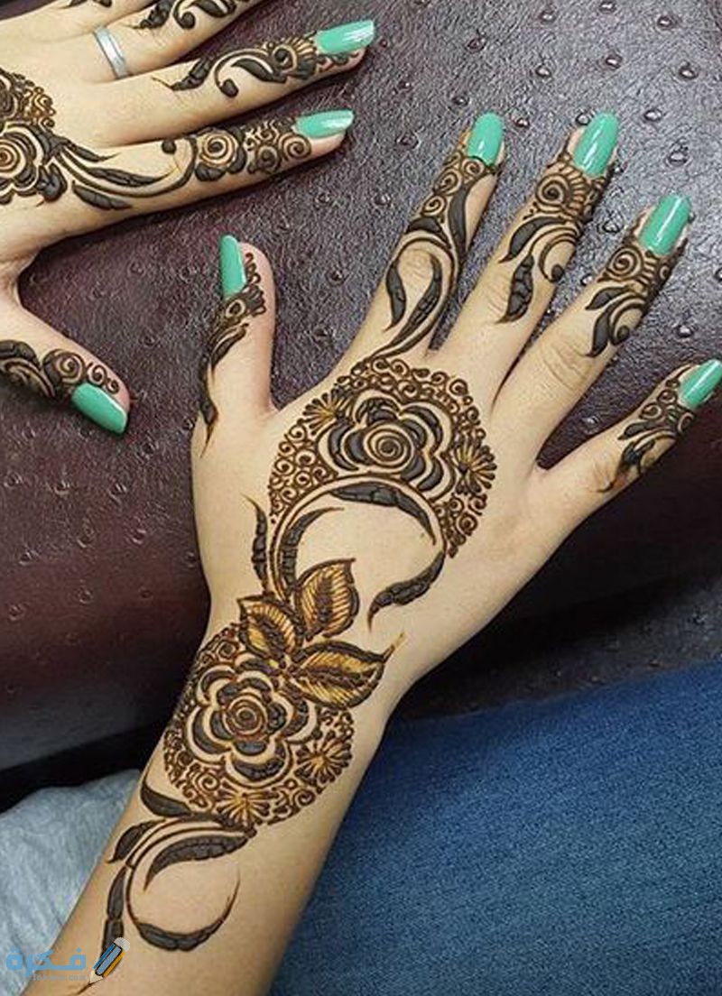 نقش حناء اماراتي 1