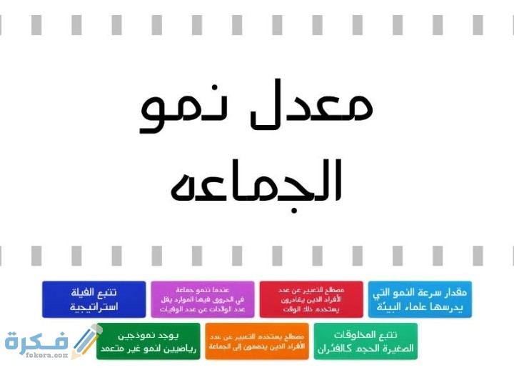 مقدار سرعة نمو الجماعة التي يدرسها علماء البيئة