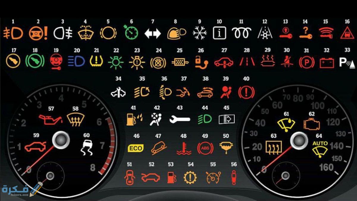 علامات طبلون السيارات