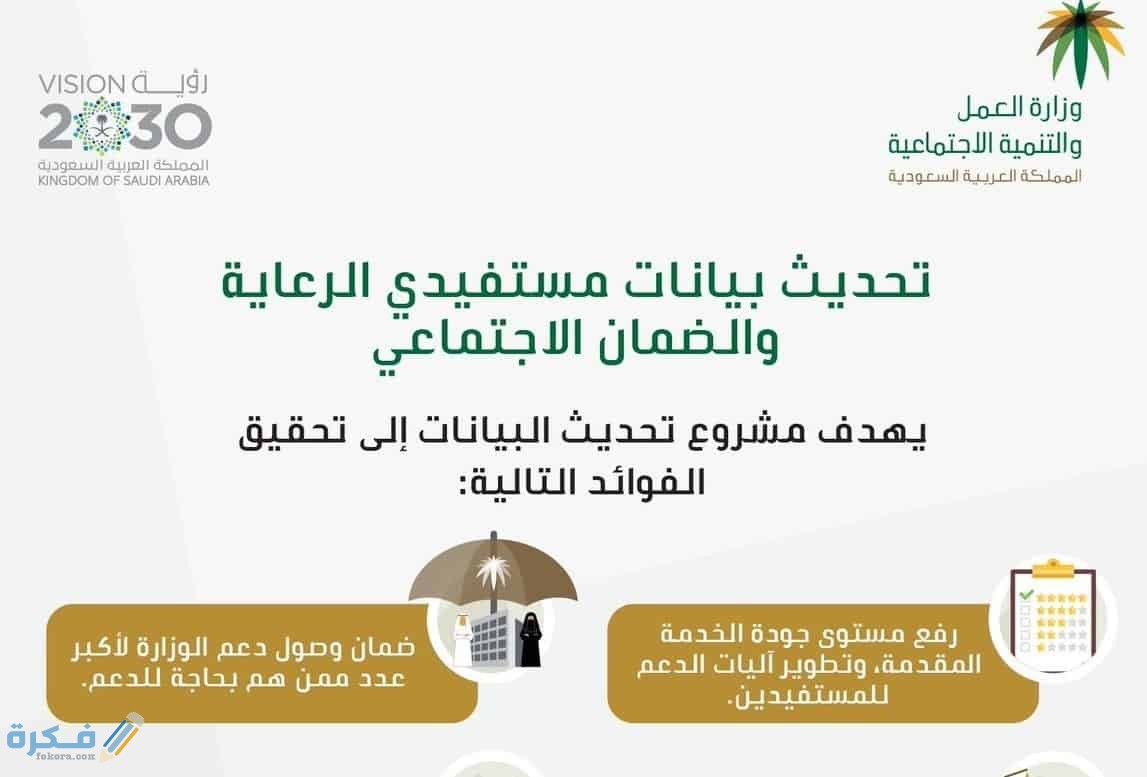 خطوات تحديث بيانات الضمان