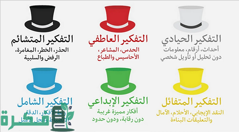 ما هي قبعات التفكير الست 5 ما هي قبعات التفكير الست