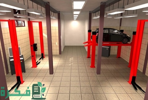 تصميم مركز صيانة سيارات