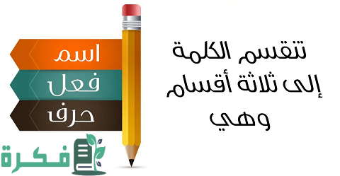 أقسام الكلمة مع الأمثلة