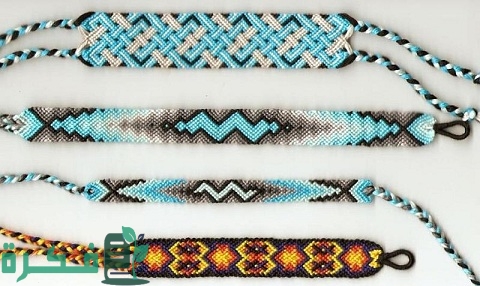 طريقة عمل اساور بالخيوط البلاستيك