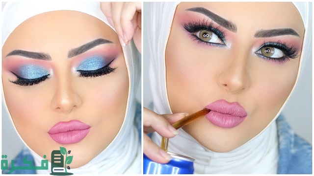 افضل مكياج يناسب فستان ازرق سماوي 4 مكياج يناسب فستان ازرق سماوي