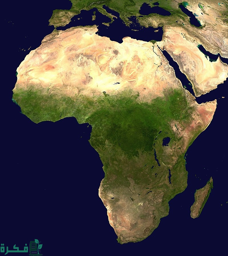 ما هي ثاني أكبر دول أفريقيا من حيث السكان 3 Africa satellite orthographic
