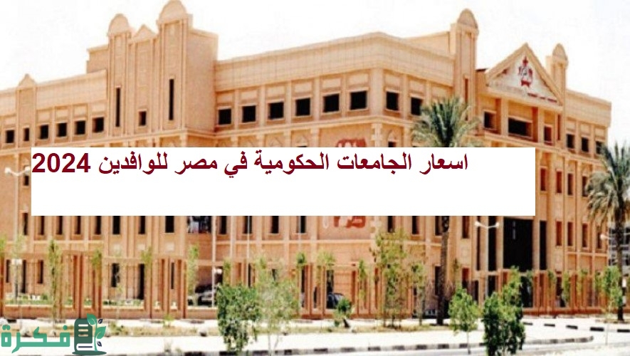 اسعار الجامعات الحكومية في مصر للوافدين 2024