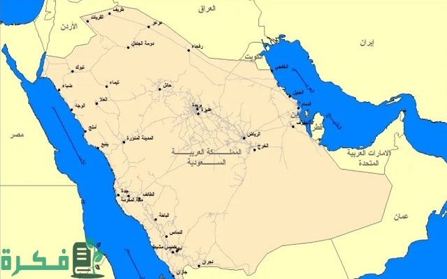 خريطة الكثافة السكانية في السعودية