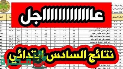 نتائج السادس الابتدائي 2024 لعموم محافظات العراق