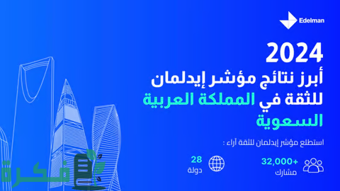 متقدمة على الولايات المتحدة واليابان وبريطانيا.. السعودية تتصدَّر مؤشر إيدلمان للثقة العالمي