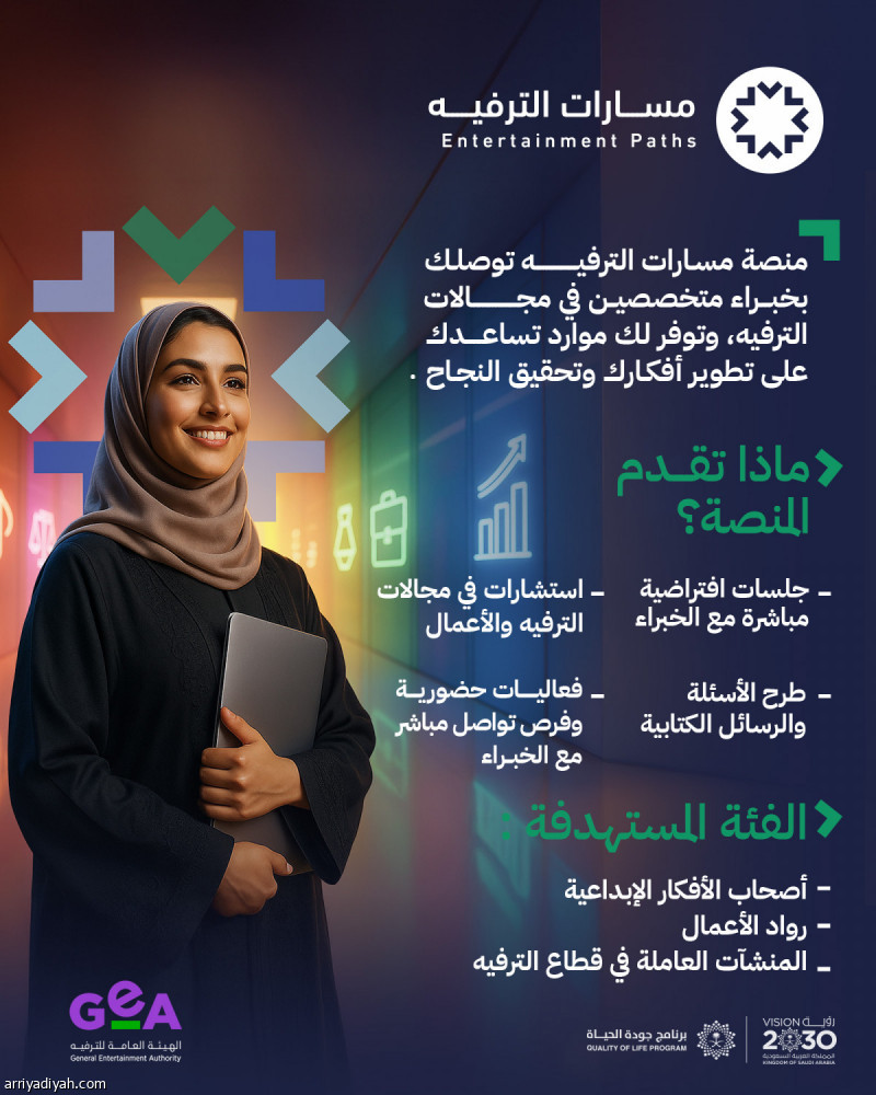 "GEA" تطلق مشروع مسارات الترفيه لعام 2025 بلمسة مبتكرة