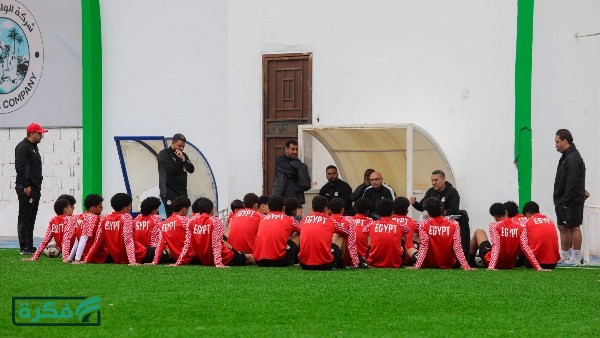 منتخب الناشئين يؤدي تدريبه تحت الأمطار استعداداً لمواجهة ليبيا