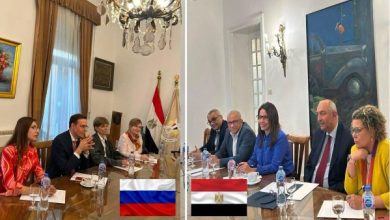 وزيرة الثقافة تستعرض خطط إقامة معارض للفن التشكيلي في متحف بوشكين الروسي