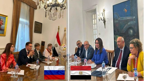 وزيرة الثقافة تستعرض خطط إقامة معارض للفن التشكيلي في متحف بوشكين الروسي